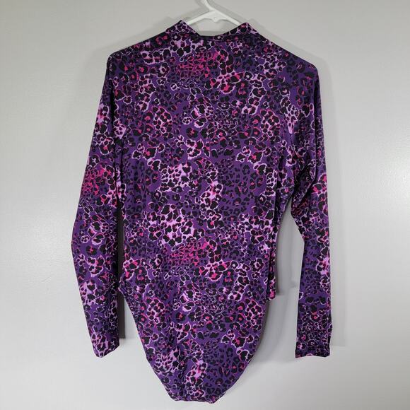 Mynah Rash Guard One-Piece Swimsuit Surfsuit Womens L SPF Watersports Beach - Picture 3 of 7